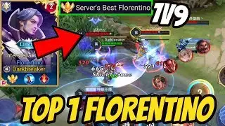 TOP 1 FLORENTINO PRO GAMEPLAY (No Stomp) | AoV | 傳說對決 | RoV | Liên Quân Mobile