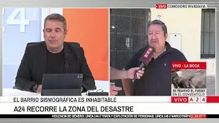 🔴A24 desde la zona del desastre en Comodoro Rivadavia: el barrio sismográfica declarado inhabitable