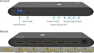 gofanco Prophecy Intelligent 1x4 HDMI Splitter 4K 60Hz HDR &ndash; 4K @60Hz 4:4:4, 18Gbps - Auto Scaling,