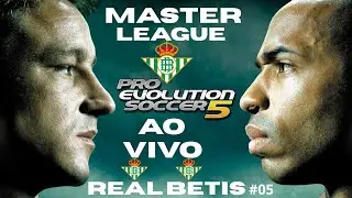 🔴LIVE: PES5 AO VIVO-PLAYSTATION 2 #05- Master league o Inicio REAL BETIS