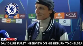 DAVID LUIZ FIRST INTERVIEW ON HIS CHELSEA RETURN BEFORE CHAMPIONS LEAGUE CLASH 😳🔵