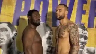 SIMON VALLILY v MOSES MATOVU - OFFICIAL WEIGH IN (LEEDS) - NORTH POWER