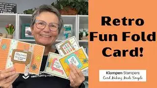 A Retro Triple Panel Standing Fun Fold Card