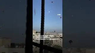 Israel drops leaflets ordering Palestinians to flee Gaza City