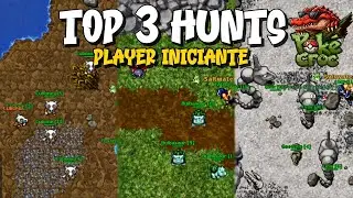 TOP 3 HUNTS PARA JOGADORES INICIANTES | POKECROC MELHOR POKETIBIA 2025/2026 PC E MOBILE