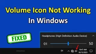 How to Fix Volume Icon Not Opening In Windows 10