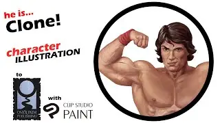 Painting an 80s Muscle Clone | Character Illustration in Clip Studio Paint
