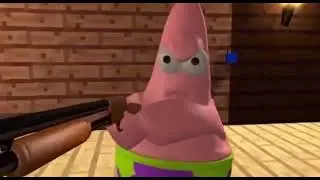 Patrick with a shotgun