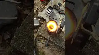 first time casting at the new crib #metalwork #foundry #bronze #diy