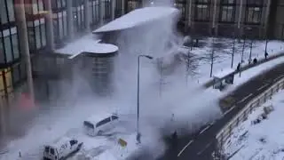 Snow Falling From Roofs Compilation