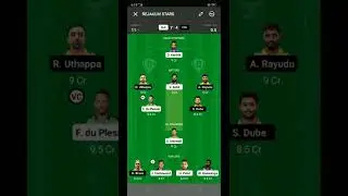 BLR vs CSK dream11 fantasy team production T20 IPL cricket team#shortvideo #video