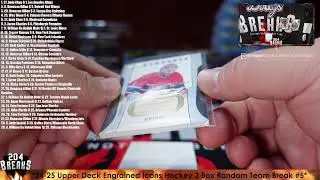 *24-25 Upper Deck Engrained Icons Hockey 3 Box Random Team Break #5* [Dec 24 2025]