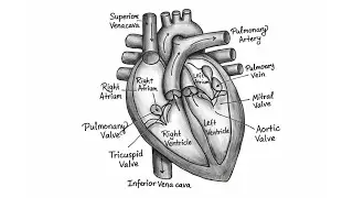 Human Heart Diagram Step by Step Explanation | NEET / CBSE Biology|