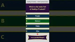 Madhya Pradesh - State Symbols Quiz | 6 Questions | Madhya Pradesh General Knowledge Quiz #shorts