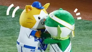 超可愛い！ミドすけと共同作業をするスターマン＆暗闇の番長シリーズ 【横浜DeNAベイスターズ 2024/10/27 日本シリーズ】