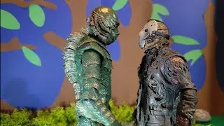 Jason Voorhees vs. The Gill-Man - Horror Stop Motion Animation