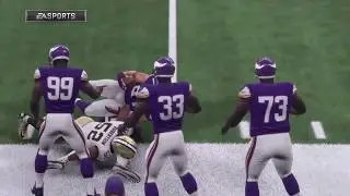 Madden 18 - New Orleans Saints vs Minnesota Vikings - Full Game Simulation Nation