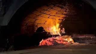 Wood Fired Bread Oven 🔥🍞 Relaxing Fire ASMR (45 minutes) 