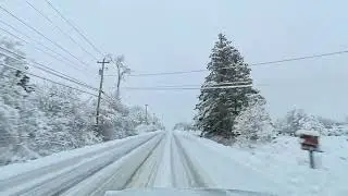 Winter Drive as Snow Falls | Nova Scotia | Canada #driving #adventure #explore #nature 