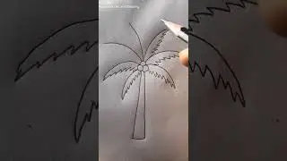 #Coconut #Tree #Drawing #art #easyarttechnique #creativeart #narikel