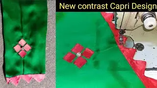 Capri design cutting and stitching | simple and easy capri design | cutwork capri design