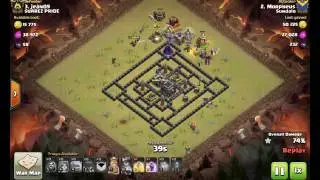 Th9 Square Base 3 star Valkyrie attack GOVAWIWI