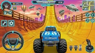 Mega Ramp Monster Truck Stunt Racing &ndash; Extreme Car Stunts Master: Android GamePlay Level 97-101