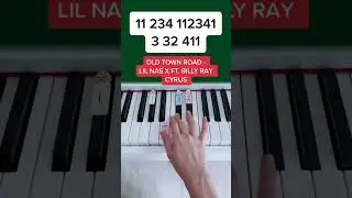 Old Town Road - Lil Nas X ft. Billy Ray Cyrus (Piano Tutorial) #oldtownroad #lilnasx #pianobeginner