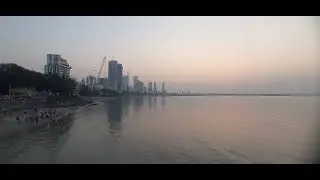 Dadar SeaFace  Mumbai Sunset Cloudy Weather 