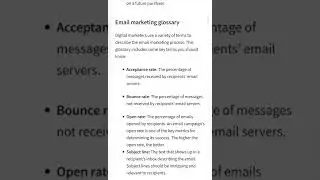 Email Marketing Examples and glossary review #emailmarketing