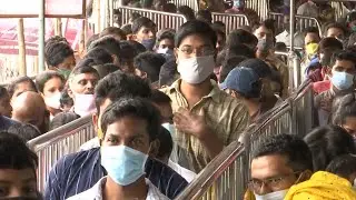Vijayawada Kanaka Durga Temple Q Lines || Bezawada Media