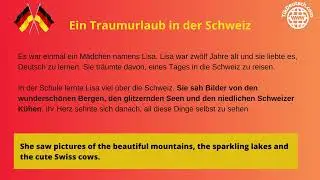 A1 German Short Story: Lisa's Swiss Dream - Lean German throw stories