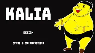cartoon Character design in adobe illustrator make Kaliya character#aishorts #