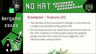 No Hat 2022 - Mohamad Mokbel - Crawlector: A Threat Hunting Framework