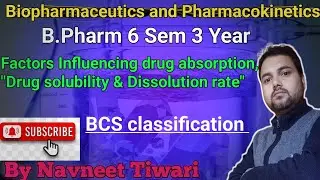 Biopharmaceutics & Pharmacokinetics B.Pharm 3yr 6 sem 