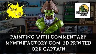 Painting a 3d Printed Orc Captain Bust with step by step commentary