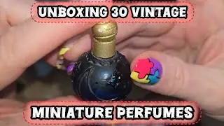 UNBOXING 30 VINTAGE MINIATURE PERFUMES