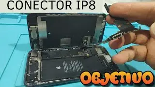 COMO TROCAR CONECTOR DO IPHONE 8 vale para o MICROFONE, FLEX, falante
