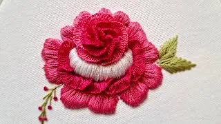 3D Flower Embroidery Tutorial – Step by Step Guide #Embroidery #DIY #Handmade 