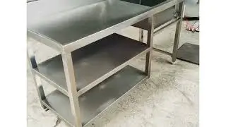 Stainless Steel Kitchen Work Table with Sink #washbasin #kitchensink #handwashsink #furniture #pune