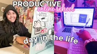 PRODUCTIVE online school day in my life: quarantine edition