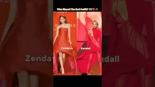 Zendaya And Kendall Jenner In Red Outfits #zendaya #kendalljenner #actress #model #shorts #trend#fyp