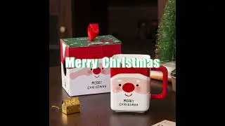 Square Christmas Ceramic Mug