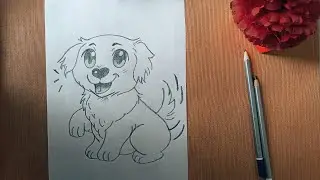 How to draw a cute dog step by step for beginners|| #drawing #dog #easydrawing #howtodraw #cartoon 