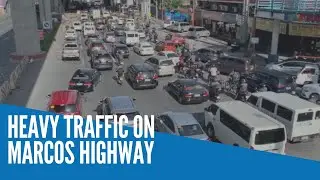 Heavy traffic on Marcos Highway on Monday, June 29