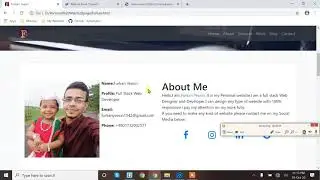 Personal Portfolio Website Design using HTML, CSS and Bootstrap.