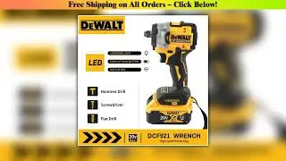 DEWALT DCF921 ATOMIC 20V MAX 1/2 - inch Cordless Impact Wrench: Variable Speed,
