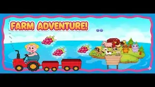 🐷 Baby Farm Game | Collect Fruits & Meet Cute Animals! 🍇🦁 #toddlergame#kidsgame#kidslearning#farming