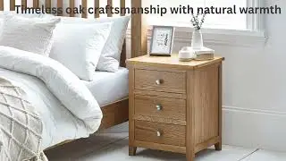 Islington Solid Oak Bedside Table &ndash; 3 Drawer Storage | Luminex Furniture