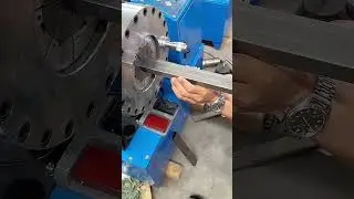 Square tube rectangular tube shrinking reducer plug shrink tube machine Dongsheng manufacturing.